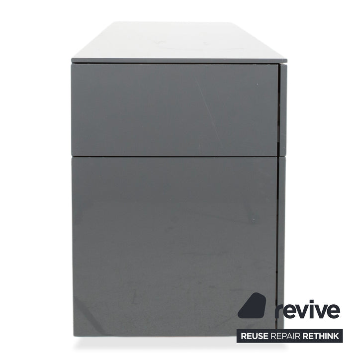 Interlübke Cube Change Sideboard Wood Grey Anthracite High Gloss