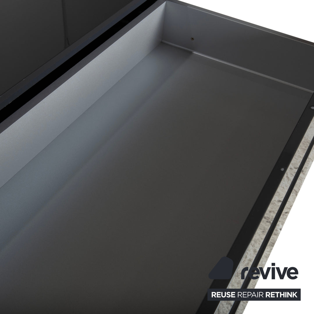 Interlübke Cube Change Sideboard Wood Grey Anthracite High Gloss