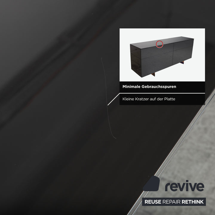 Interlübke Cube Change Sideboard Wood Grey Anthracite High Gloss