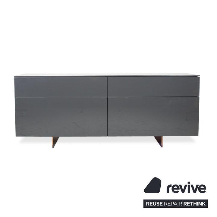 Interlübke Cube Change Sideboard Wood Grey Anthracite High Gloss