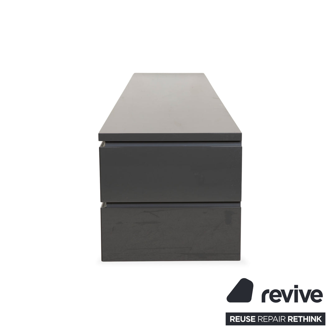 Buffet en bois gris Interlübke Cube, meuble TV