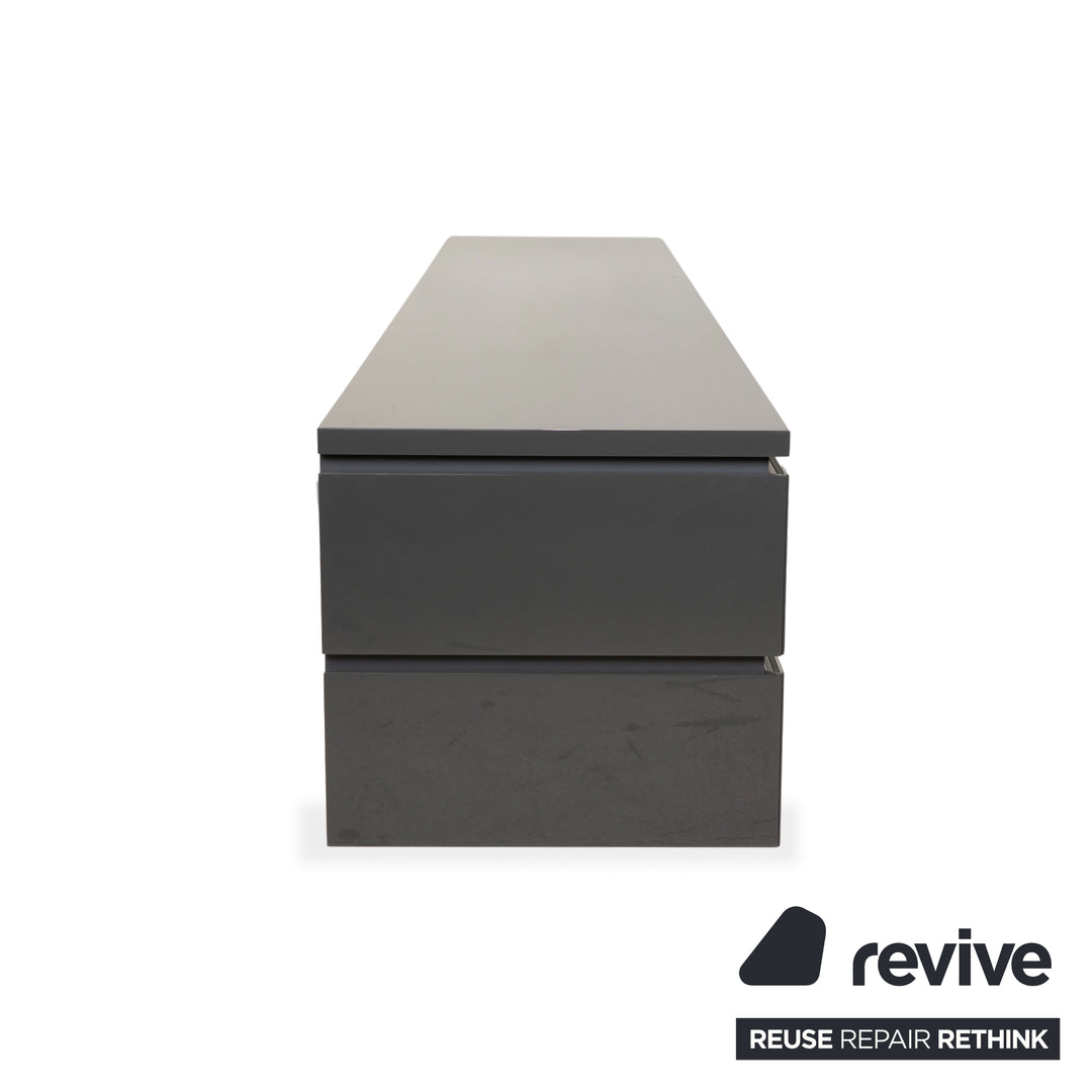 Buffet en bois gris Interlübke Cube, meuble TV