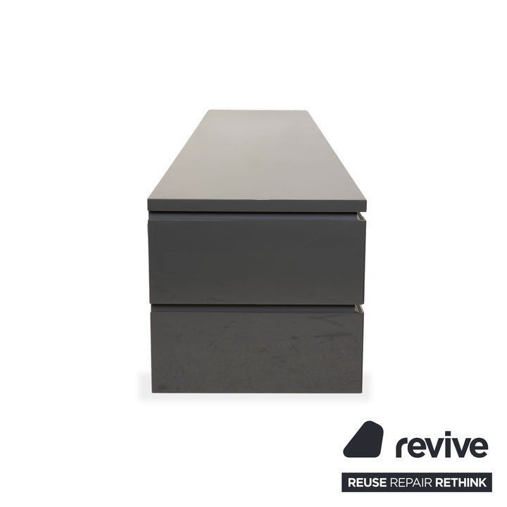 Buffet en bois gris Interlübke Cube, meuble TV