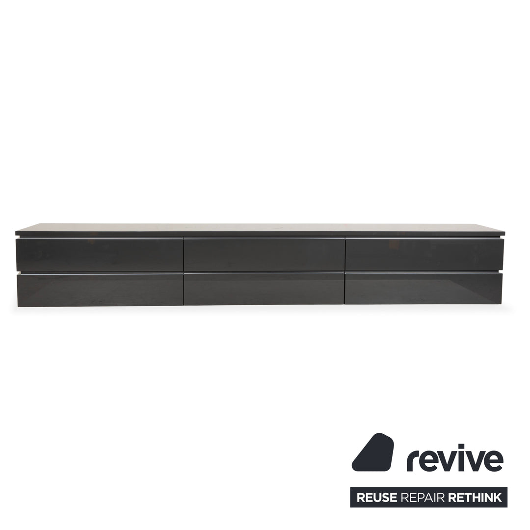 Buffet en bois gris Interlübke Cube, meuble TV