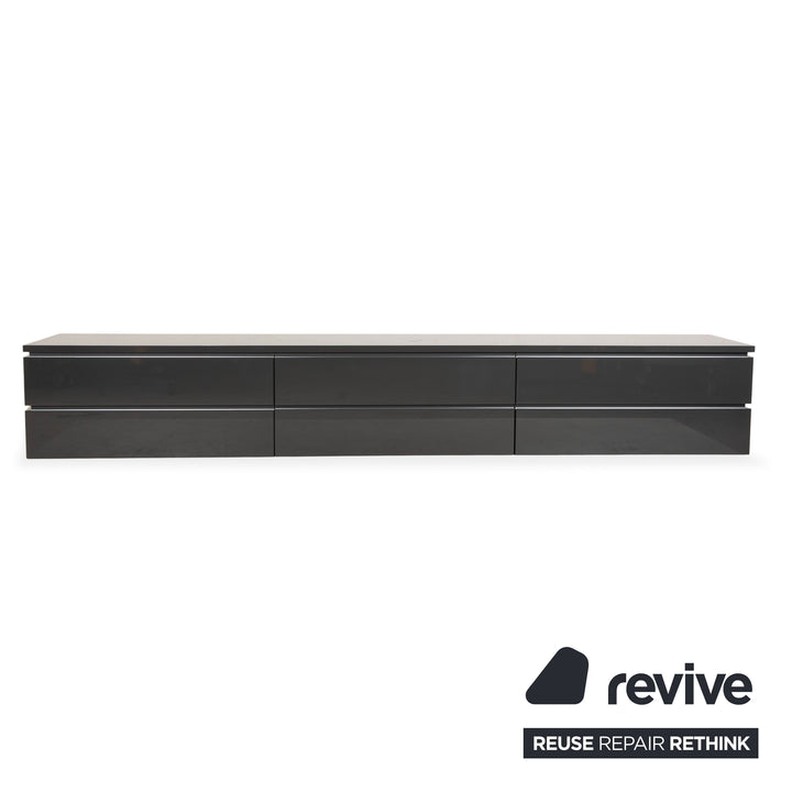 Buffet en bois gris Interlübke Cube, meuble TV