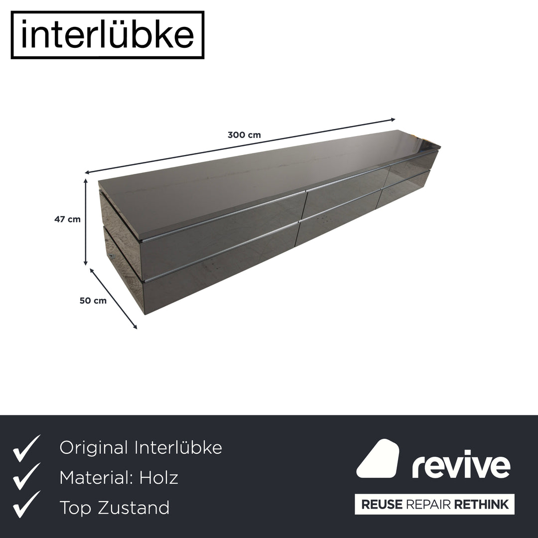 Buffet en bois gris Interlübke Cube, meuble TV
