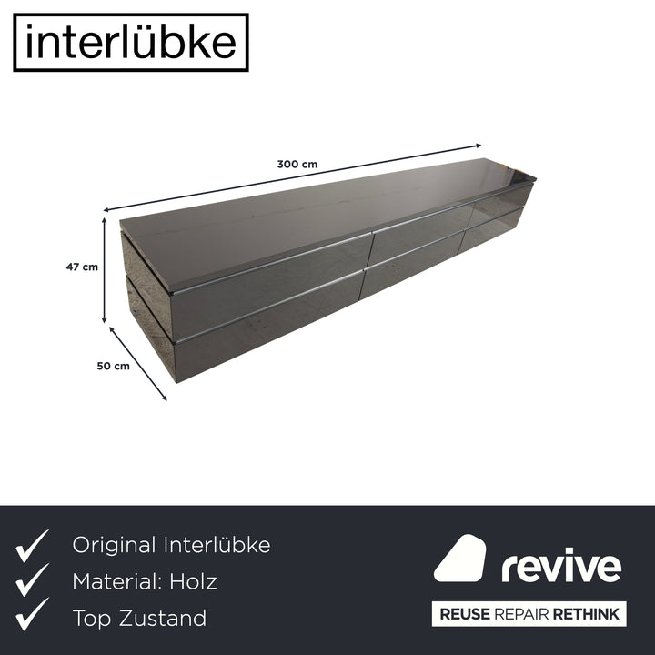 Buffet en bois gris Interlübke Cube, meuble TV