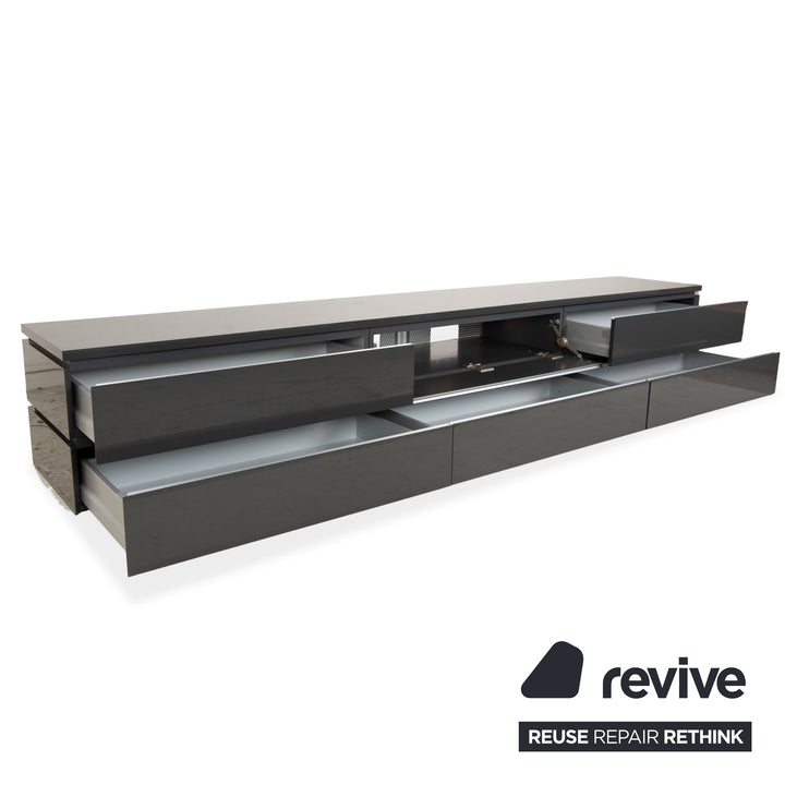 Buffet en bois gris Interlübke Cube, meuble TV