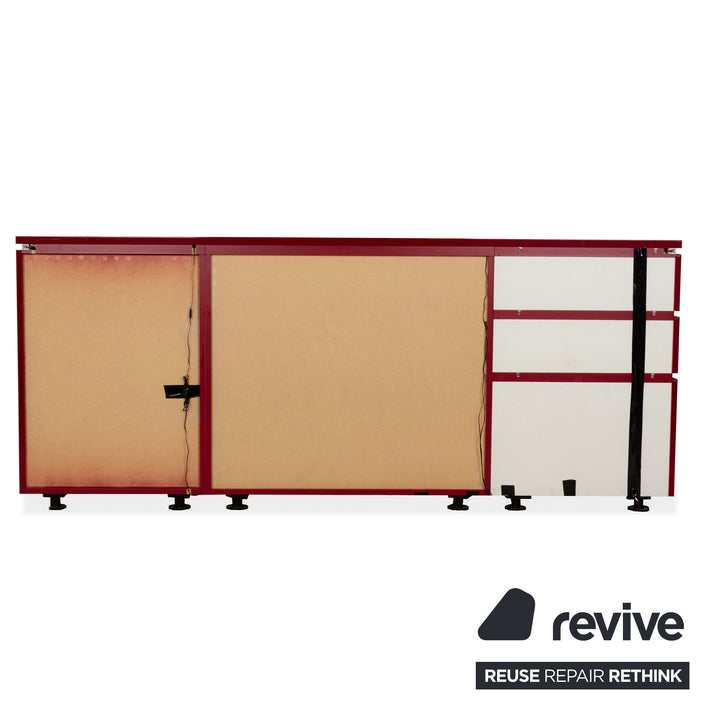 Interlübke Cube Holz Sideboard Rot Hochglanz elektrische Funktion
