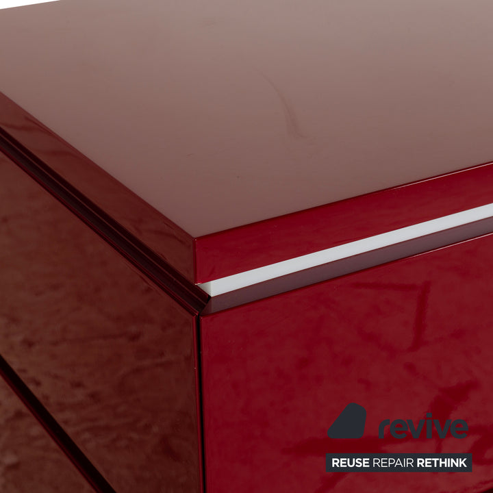 Interlübke Cube Holz Sideboard Rot Hochglanz elektrische Funktion