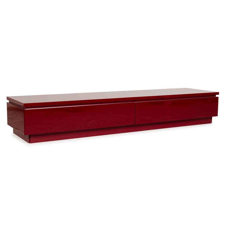Interlübke Cube wooden sideboard red high gloss lowboard