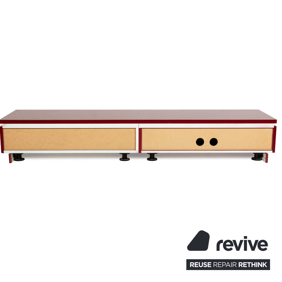 Interlübke Cube wooden sideboard red high gloss lowboard