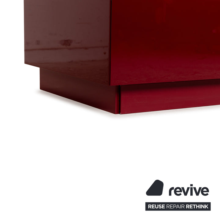 Interlübke Cube wooden sideboard red high gloss lowboard