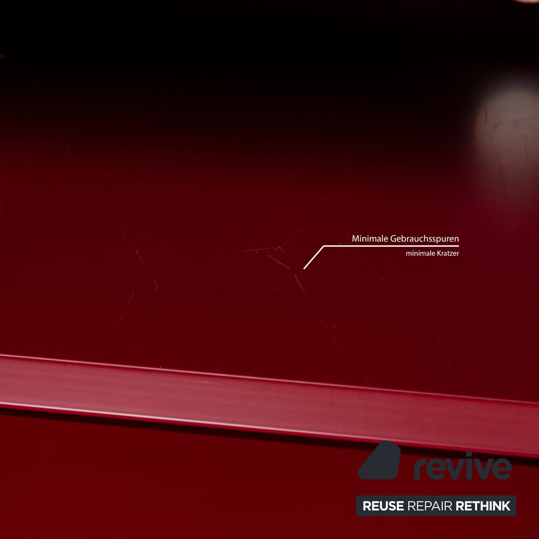 Interlübke Cube wooden sideboard red high gloss lowboard