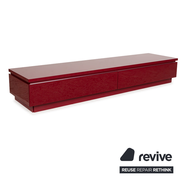 Buffet bas Interlübke Cube en bois rouge brillant