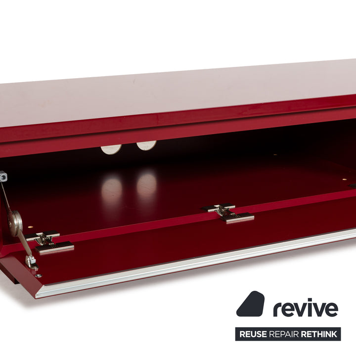 Buffet bas Interlübke Cube en bois rouge brillant