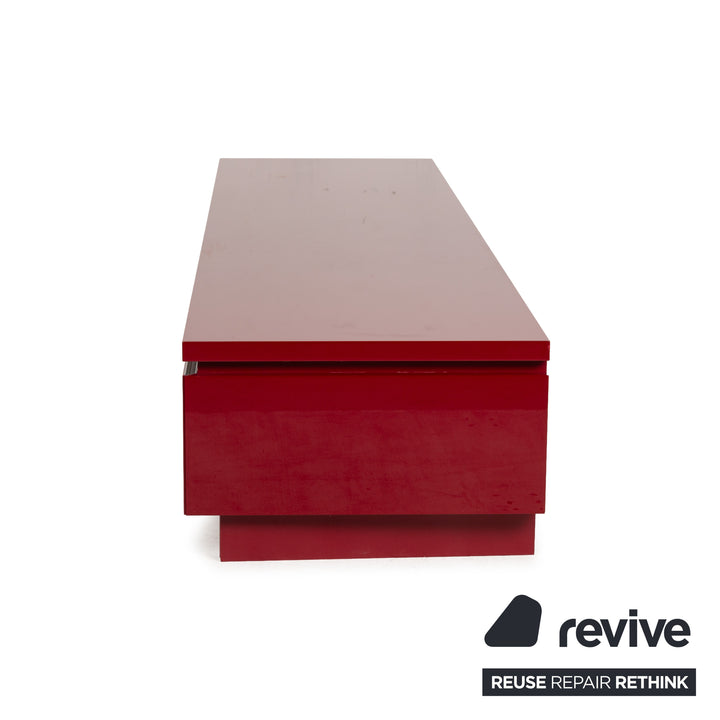 Interlübke Cube wooden sideboard red high gloss lowboard