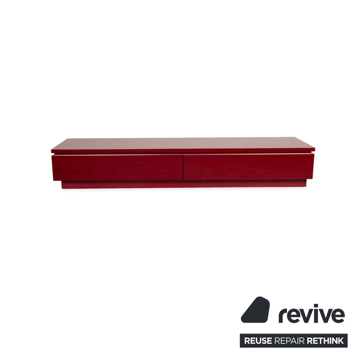 Interlübke Cube wooden sideboard red high gloss lowboard