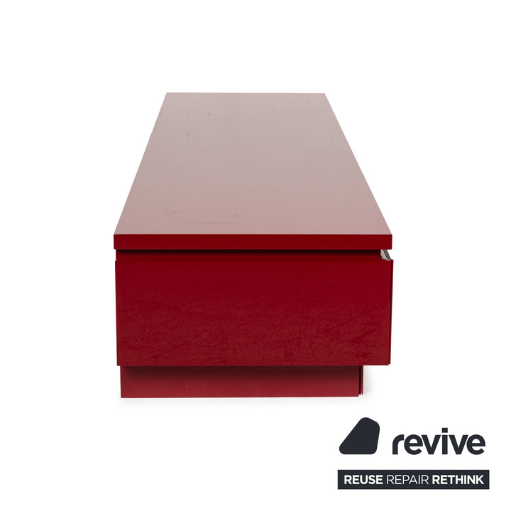Interlübke Cube wooden sideboard red high gloss lowboard