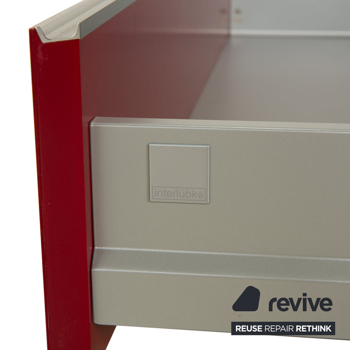 Interlübke Cube Wooden Sideboard Red Lowboard