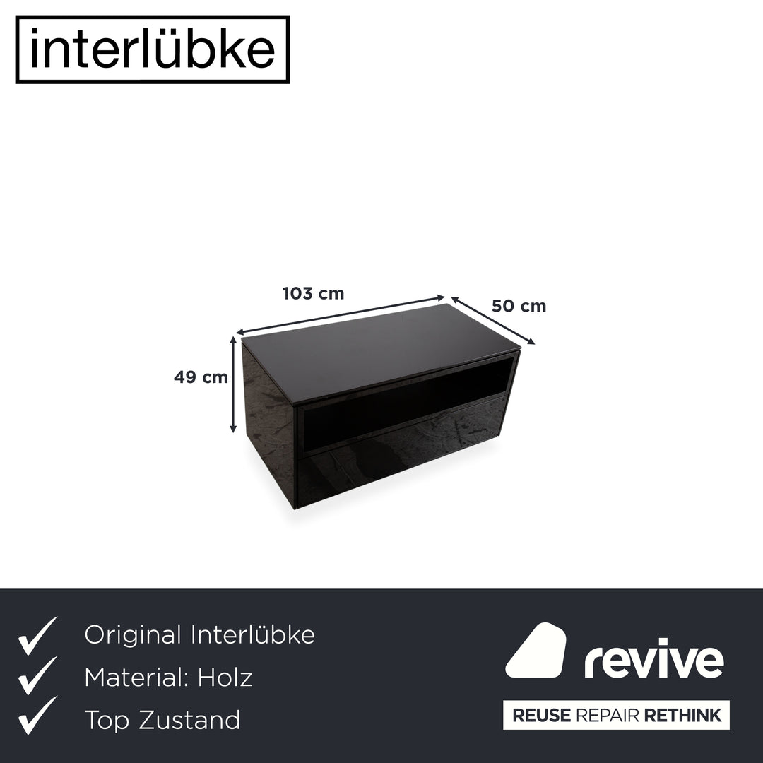 Interlübke Cube Buffet en Bois Noir Lowboard