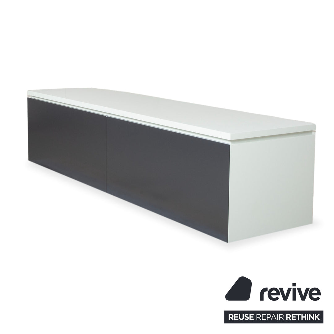 Interlübke Cube Holz Sideboard Weiß Anthrazit Hängekommode