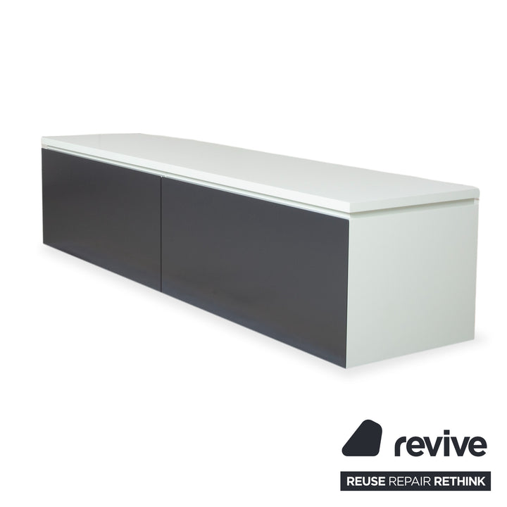 Interlübke Cube Holz Sideboard Weiß Anthrazit Hängekommode