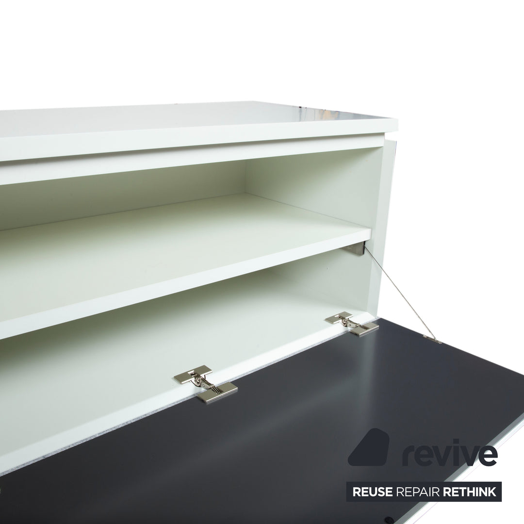 Interlübke Cube Holz Sideboard Weiß Anthrazit Hängekommode