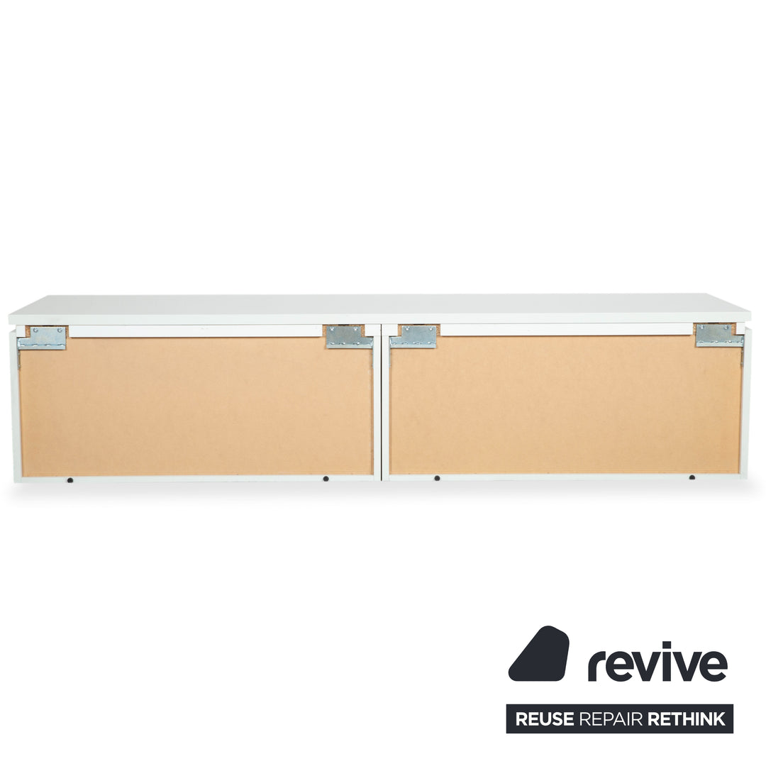 Interlübke Cube Holz Sideboard Weiß Anthrazit Hängekommode