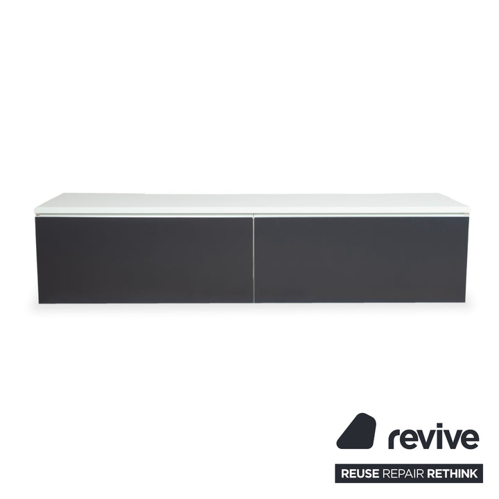 Interlübke Cube Holz Sideboard Weiß Anthrazit Hängekommode