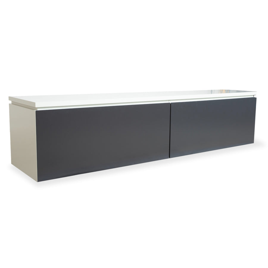 Interlübke Cube Holz Sideboard Weiß Anthrazit Hängekommode