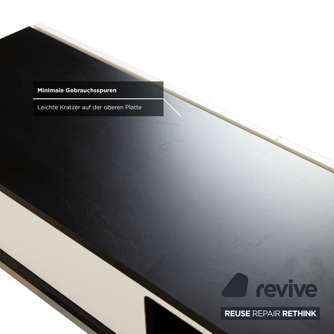 Interlübke Cube Wooden Sideboard White Anthracite Black Lowboard TV Board Drawers