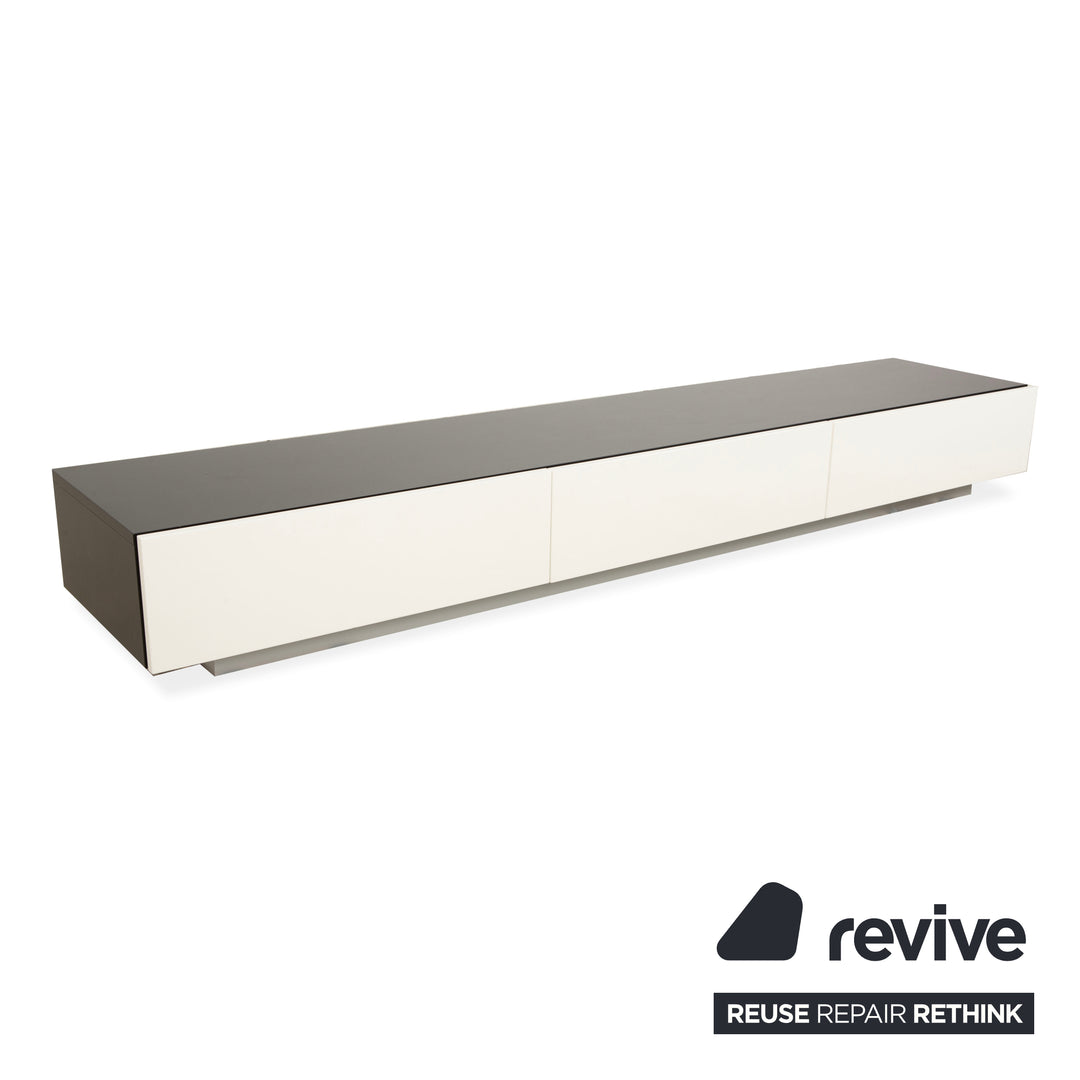 Interlübke Cube Wooden Sideboard White Anthracite Black Lowboard TV Board Drawers