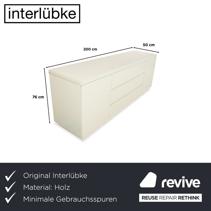 Interlübke Cube Holz Sideboard Weiß Creme