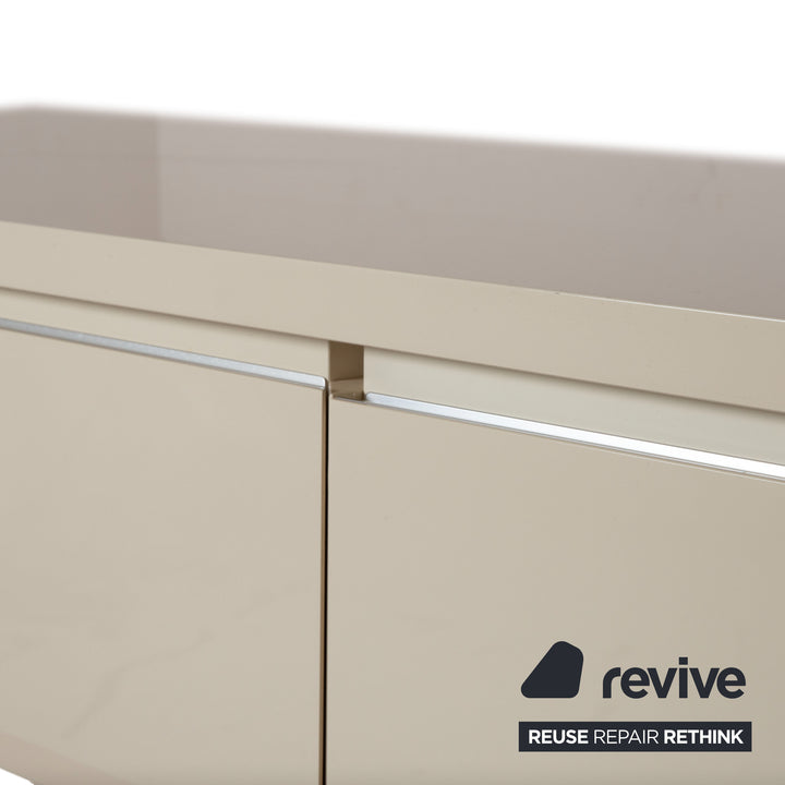 Interlübke Cube Holz Sideboard Weiß Creme Hochglanz manuelle Funktion