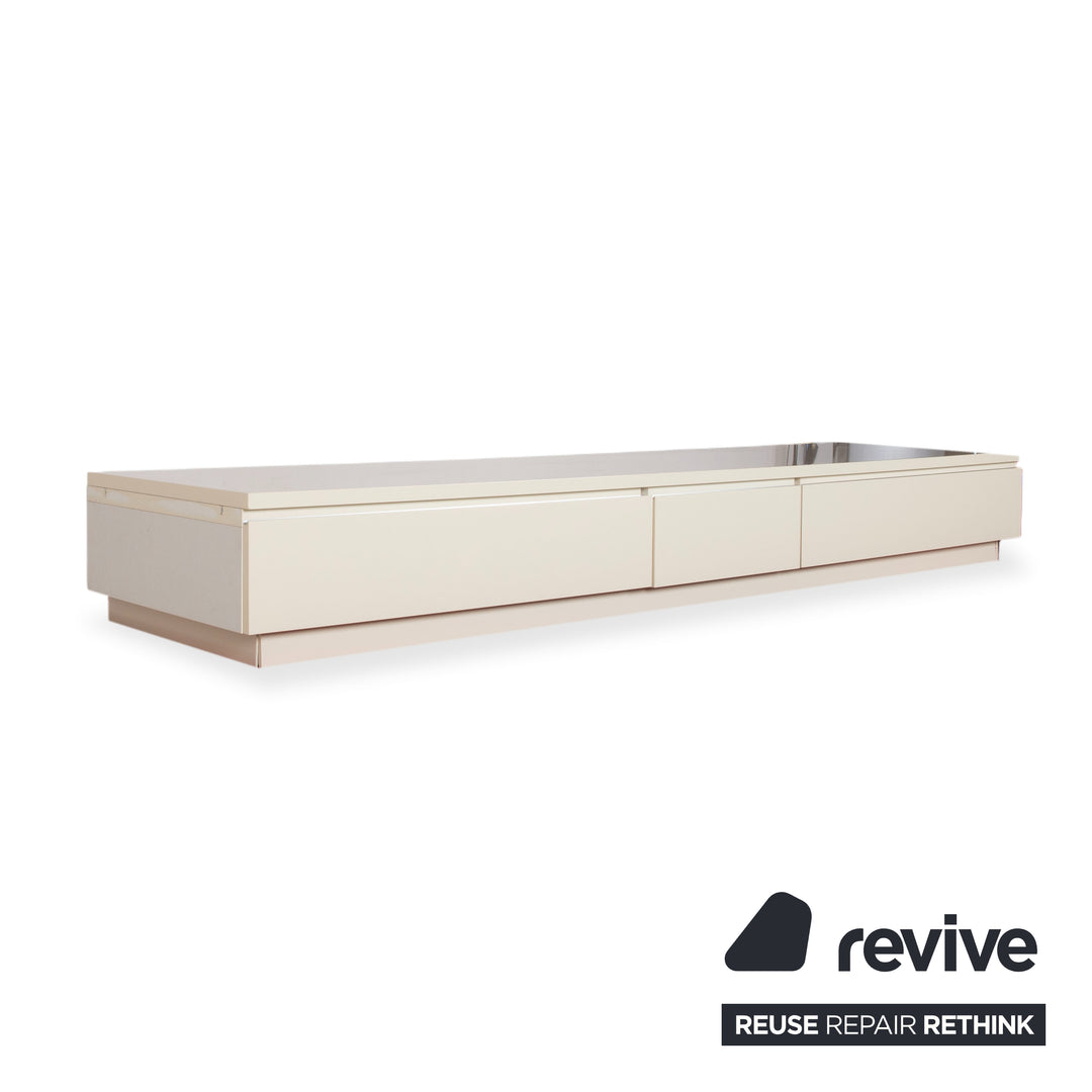 Interlübke Cube Holz Sideboard Weiß Creme Hochglanz manuelle Funktion