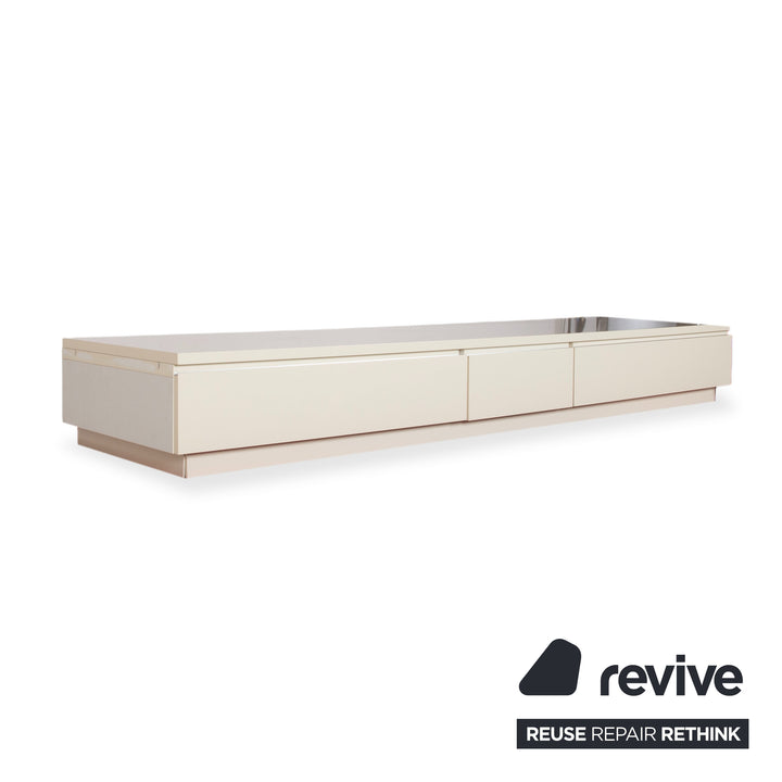Interlübke Cube Holz Sideboard Weiß Creme Hochglanz manuelle Funktion