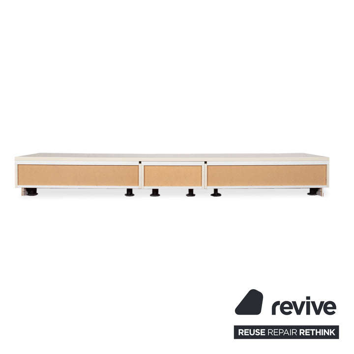 Interlübke Cube Holz Sideboard Weiß Creme Hochglanz manuelle Funktion