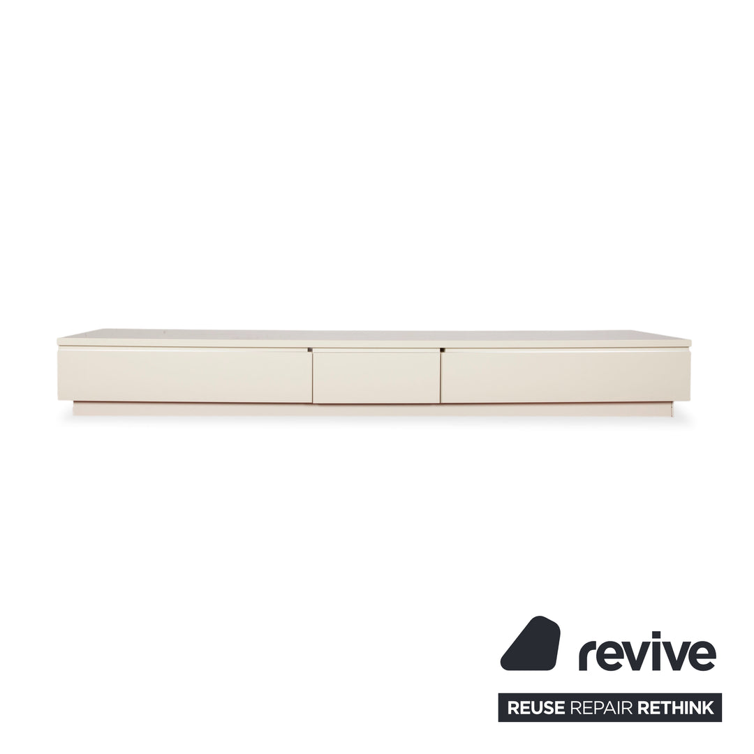 Interlübke Cube Holz Sideboard Weiß Creme Hochglanz manuelle Funktion