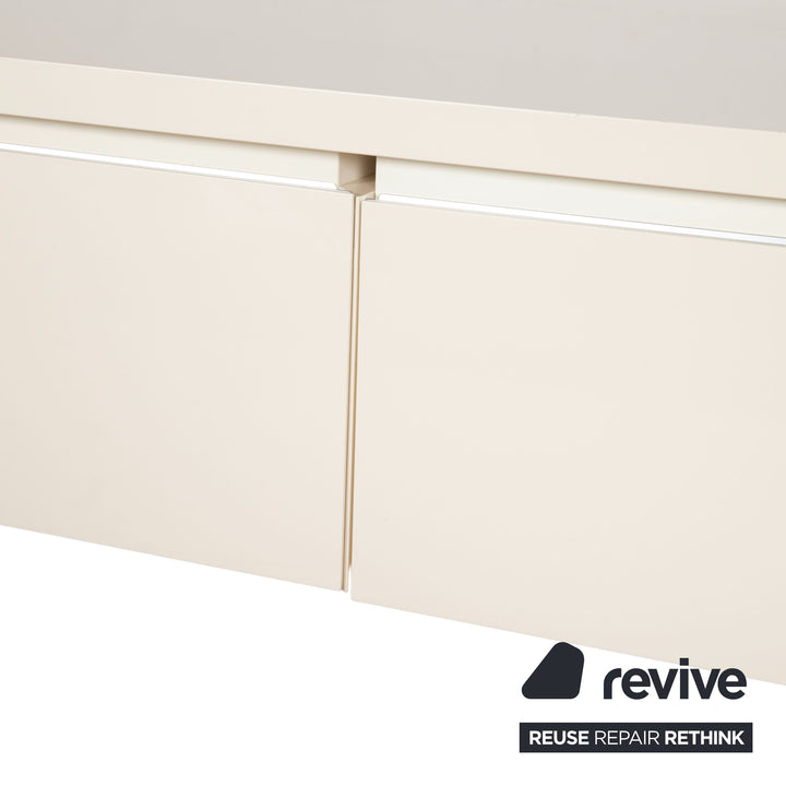 Interlübke Cube Holz Sideboard Weiß Creme Hochglanz manuelle Funktion