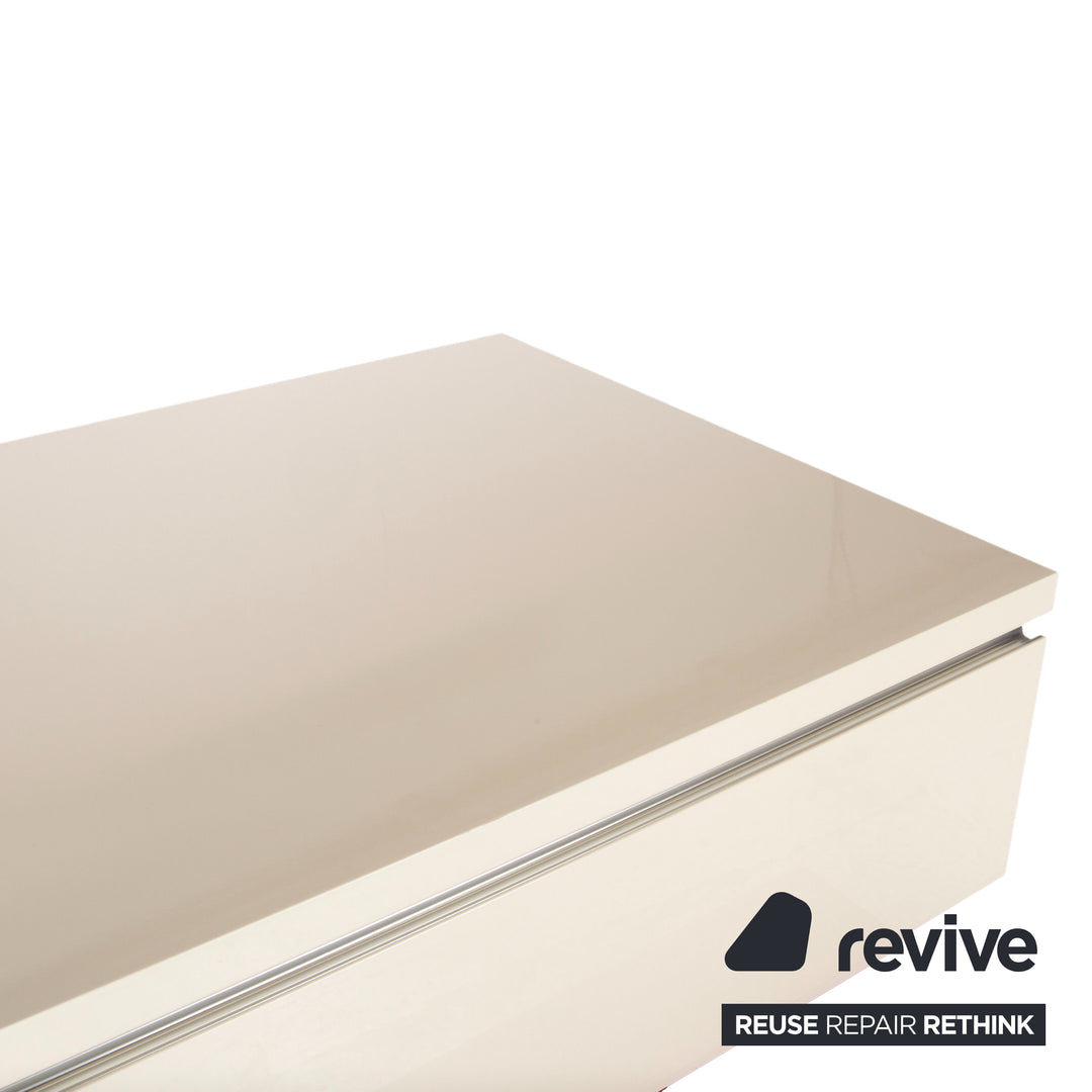 Interlübke Cube Holz Sideboard Weiß Creme Hochglanz manuelle Funktion