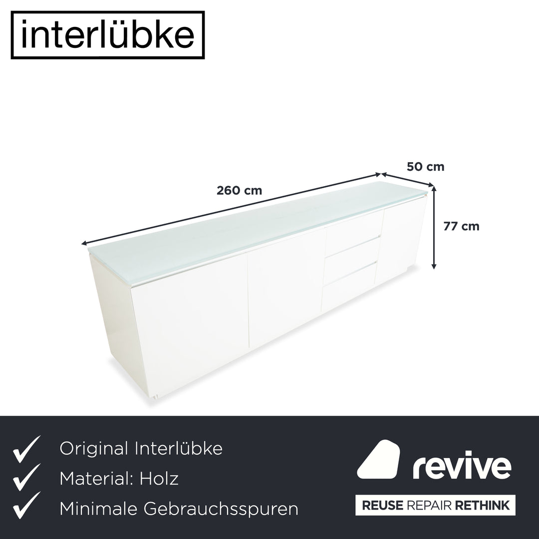 Buffet en bois Interlübke Cube Blanc Crème