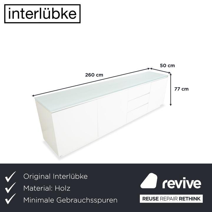 Buffet en bois Interlübke Cube Blanc Crème