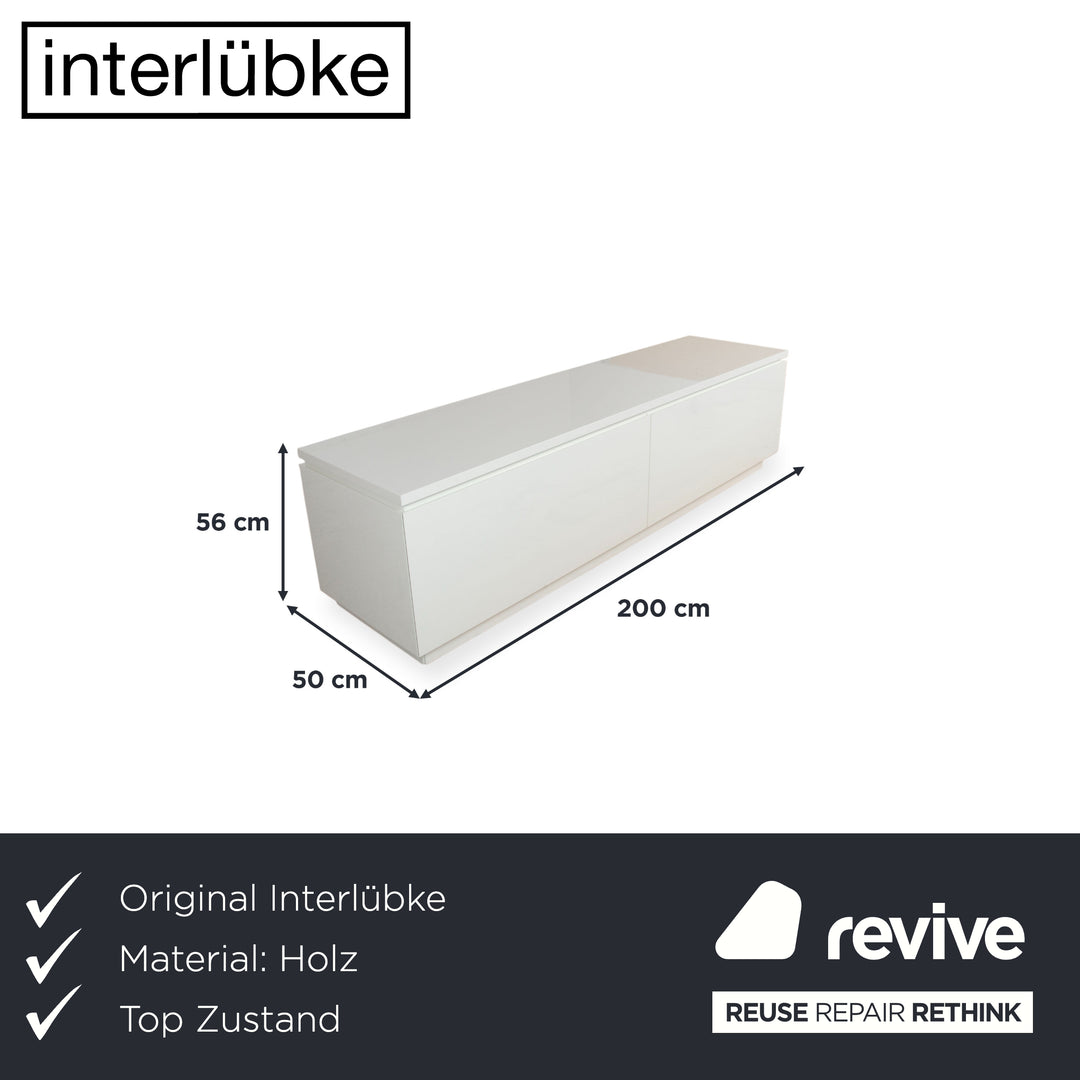 Interlübke Cube Holz Sideboard Weiß Lowboard TV-Board