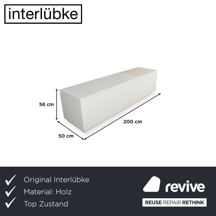 Interlübke Cube Holz Sideboard Weiß Lowboard TV-Board