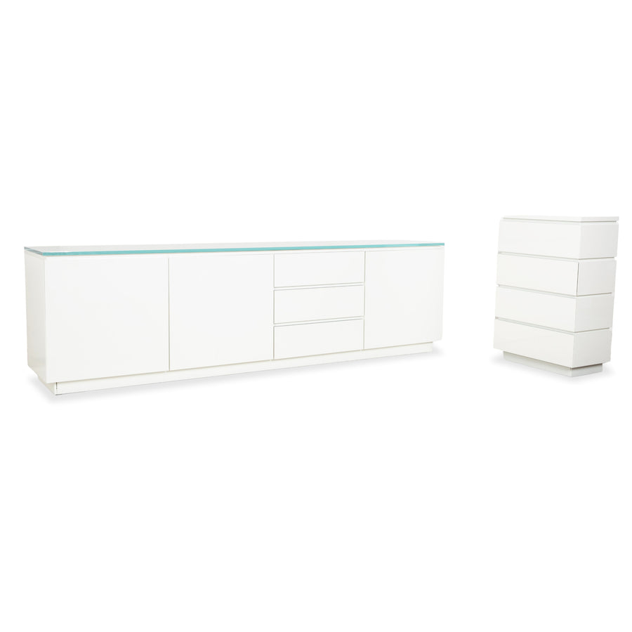 Interlübke Cube Set Sideboard Chest of Drawers White High Gloss Wood