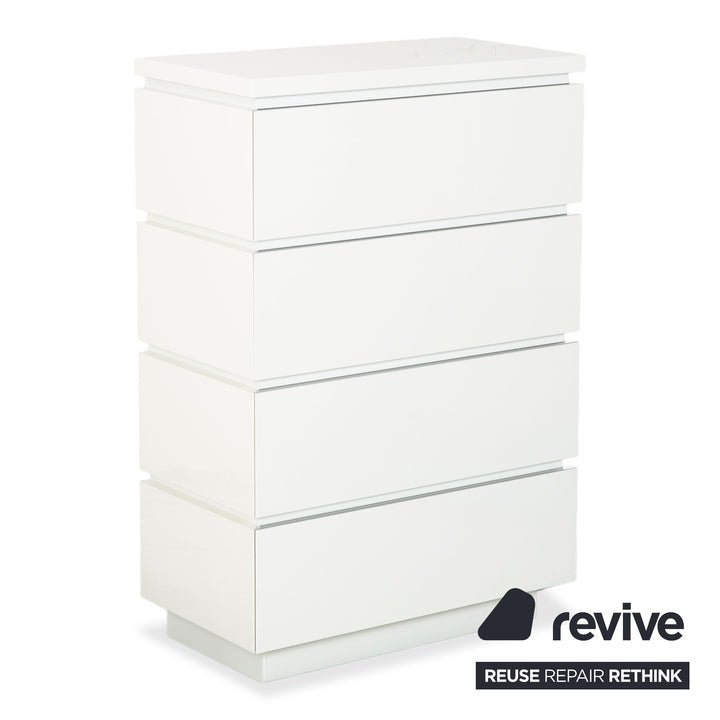 Interlübke Cube Set Sideboard Chest of Drawers White High Gloss Wood