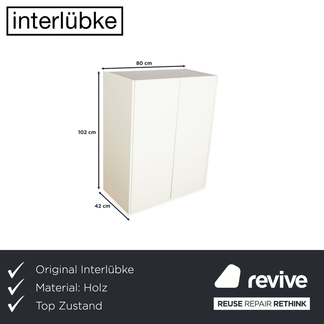 Interlübke Cube Sideboard Holz Weiß Creme Kommode