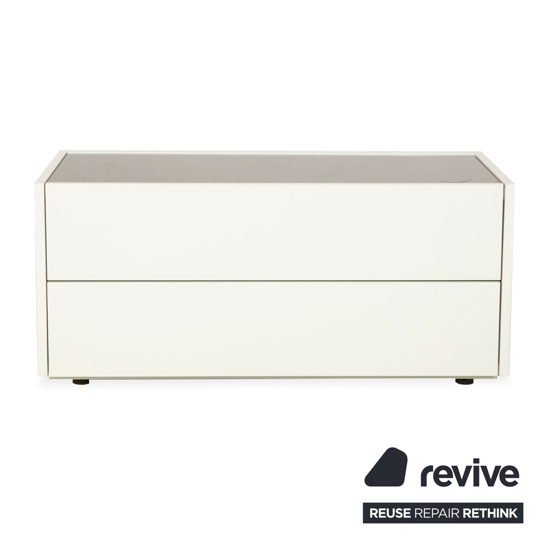 Interlübke Cube Sideboard Holz Weiß Creme Lowboard TV-Board Schubladen