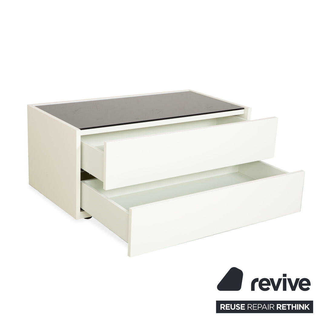 Interlübke Cube Sideboard Holz Weiß Creme Lowboard TV-Board Schubladen